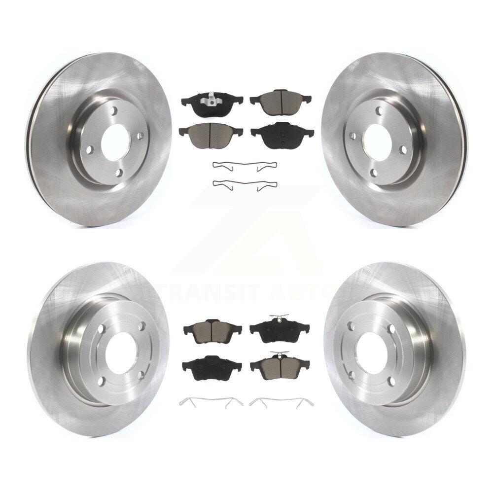 Front Rear Disc Brake Rotors And Ceramic Pads Kit For 2018-2021 Ford EcoSport FWD K8C-100754