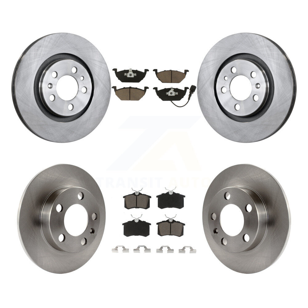 Front Rear Disc Brake Rotors And Ceramic Pads Kit For Volkswagen Jetta Golf City Beetle K8C-100776