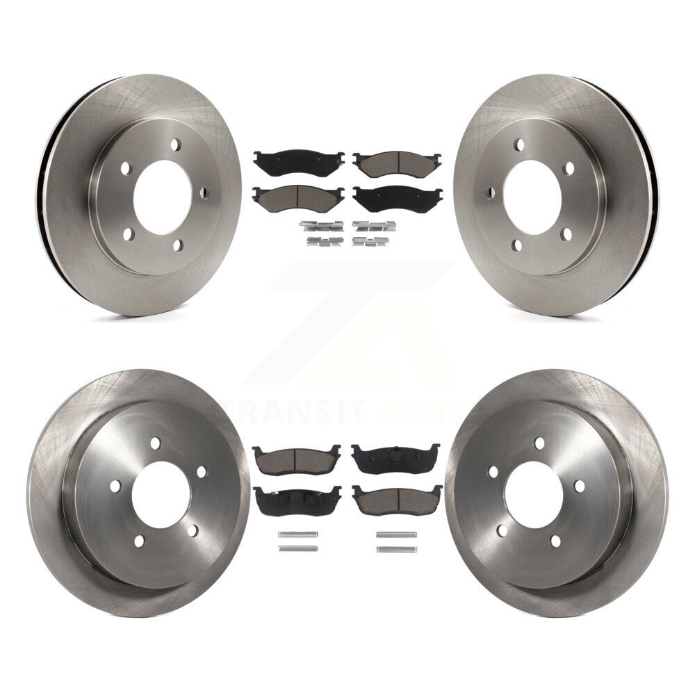 Front Rear Disc Brake Rotor And Ceramic Pad Kit For Ford Expedition Lincoln Navigator 4WD K8C-100788