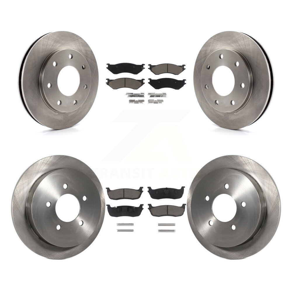 Front Rear Disc Brake Rotors And Ceramic Pads Kit For 2004 Ford F-150 Heritage 4WD K8C-100793