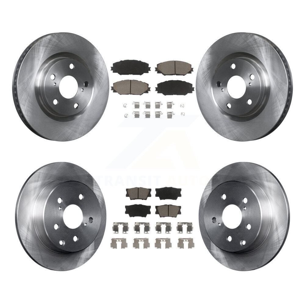 Front Rear Disc Brake Rotors And Ceramic Pads Kit For Toyota RAV4 K8C-100811