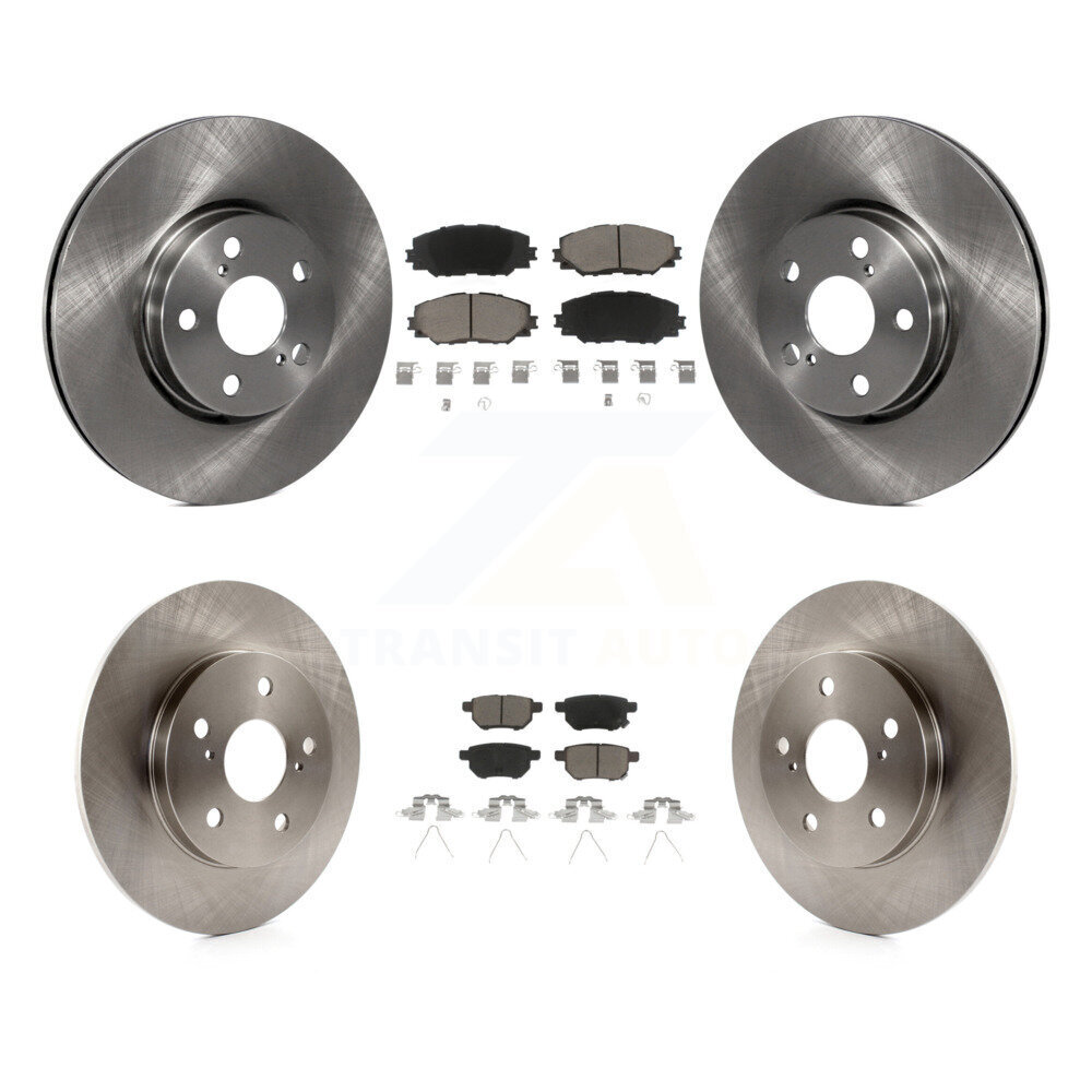Front Rear Brake Rotor & Ceramic Pad Kit For Toyota Matrix With 279mm Diameter K8C-100818
