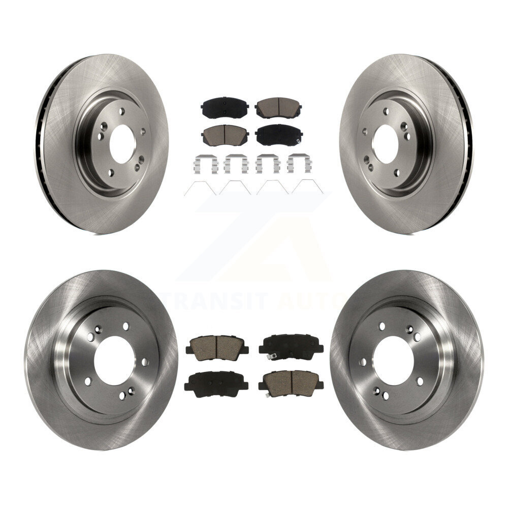 Front Rear Disc Brake Rotors & Ceramic Pad Kit For Kia Optima With Electric Parking K8C-100841