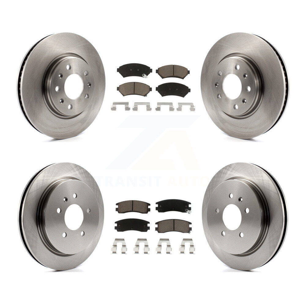 Front Rear Brake Rotor & Ceramic Pad Kit For 2003-2004 Cadillac Seville With Vented K8C-100856