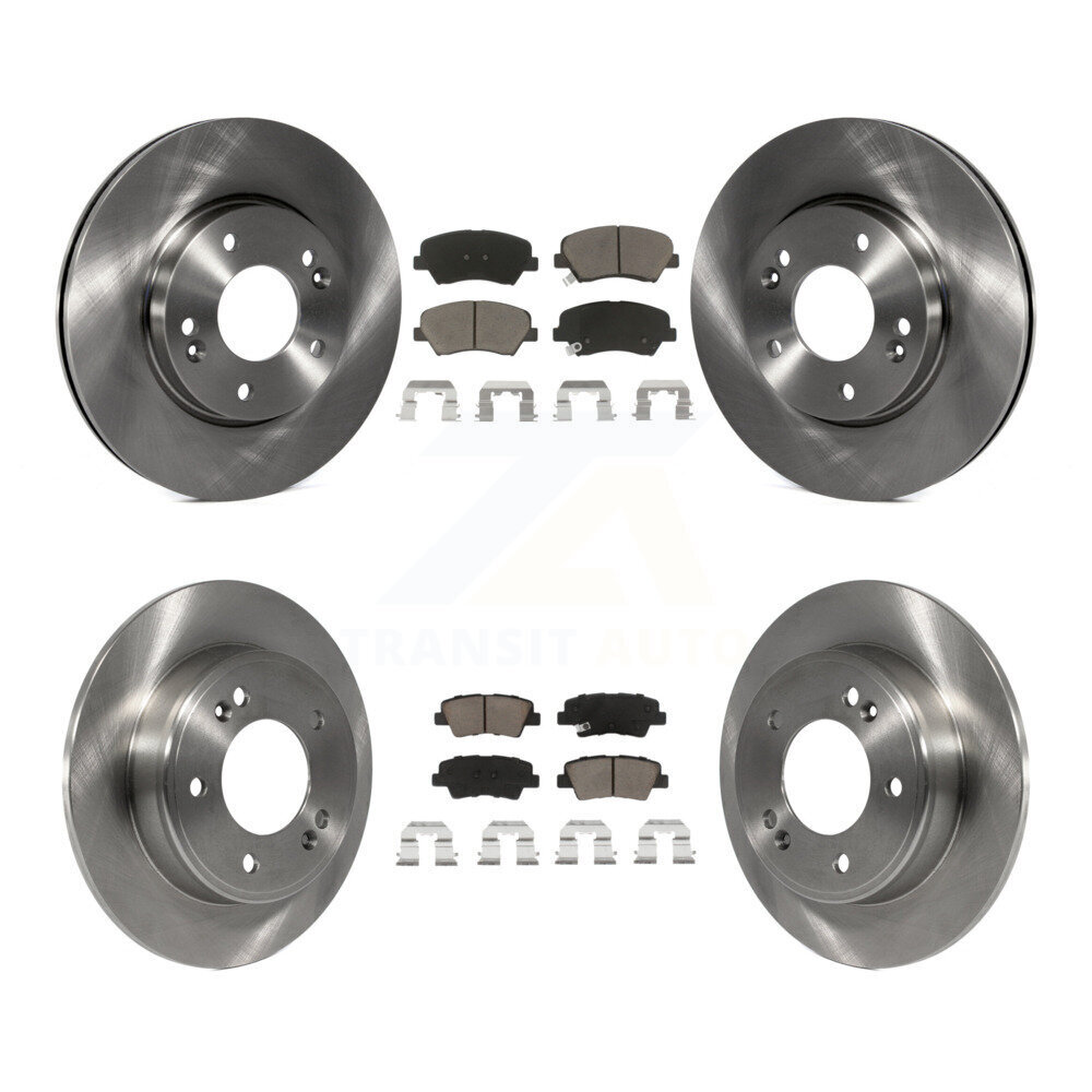 Front Rear Brake Rotor & Ceramic Pad Kit For Hyundai Elantra GT Kia Forte Veloster Forte5 K8C-100867