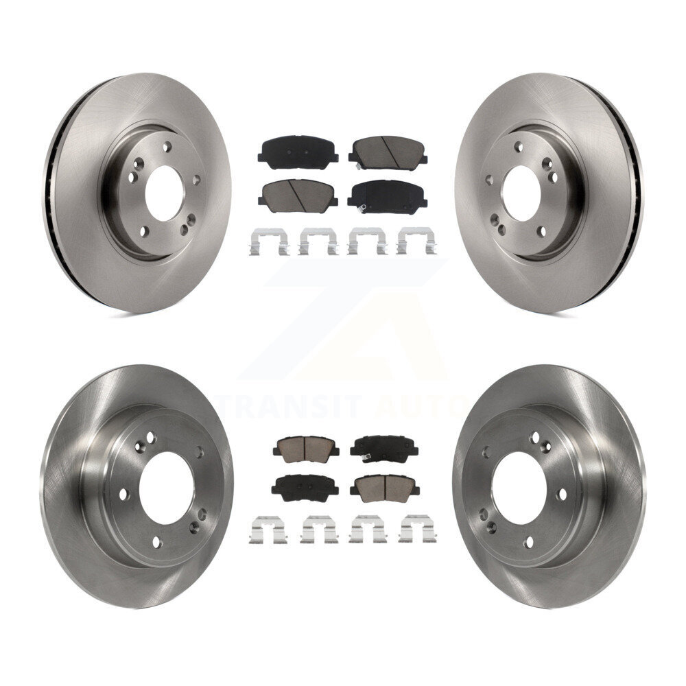 Front Rear Disc Brake Rotor & Ceramic Pad Kit For 2013-2015 Hyundai Veloster Turbocharged K8C-100868