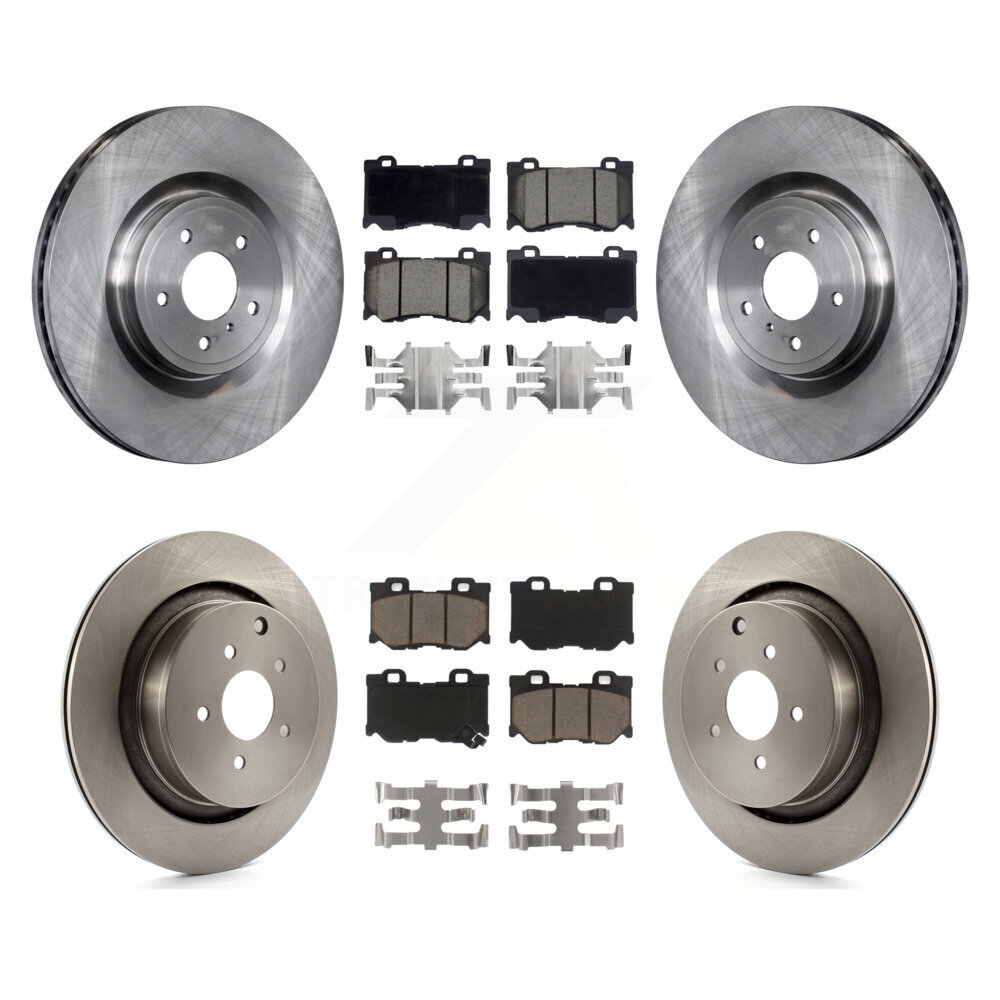 Front Rear Brake Rotor & Ceramic Pad Kit For 09-13 INFINITI FX50 With Dual Piston Caliper K8C-100893