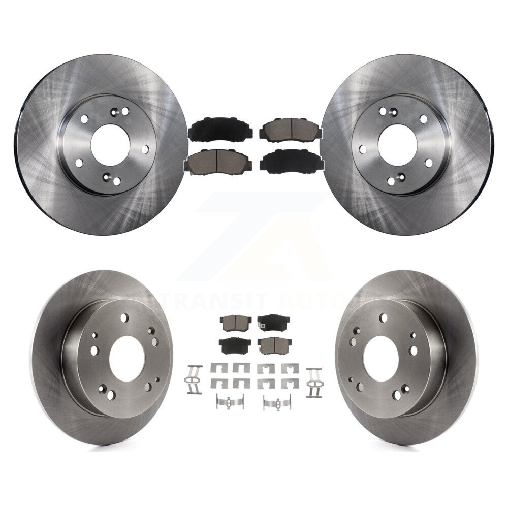 Front Rear Disc Brake Rotors And Ceramic Pads Kit For 1998-2002 Honda Accord 3.0L K8C-100900