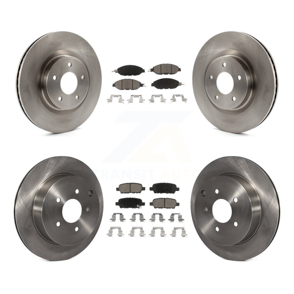 Front Rear Brake Rotors & Ceramic Pad Kit For Nissan Murano Pathfinder INFINITI QX60 JX35 K8C-100933