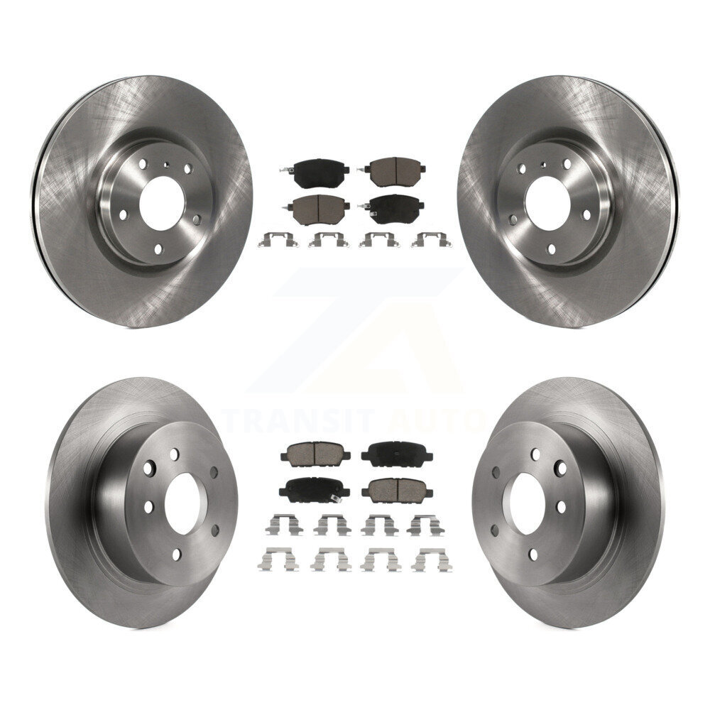 Front Rear Disc Brake Rotors And Ceramic Pads Kit For Nissan Altima Maxima K8C-100981