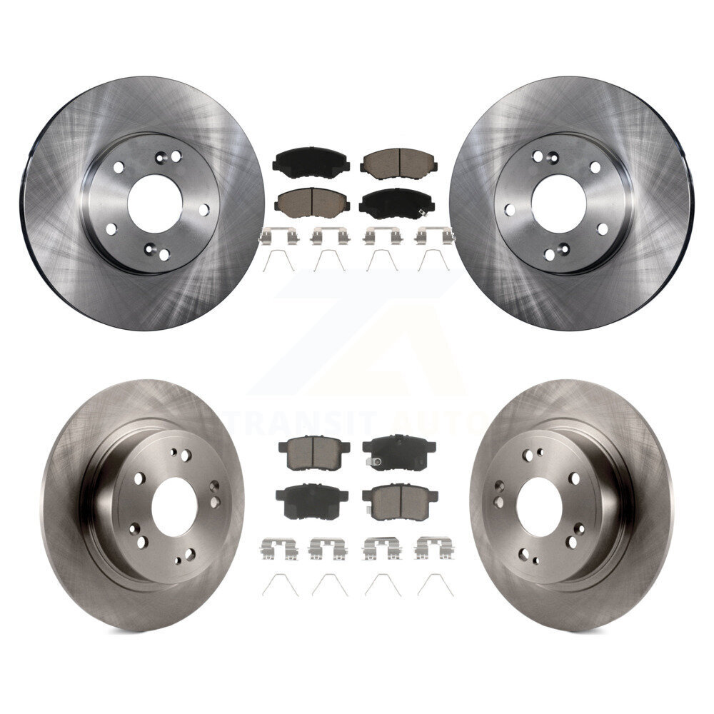 Front Rear Disc Brake Rotors And Ceramic Pads Kit For Honda Accord K8C-100987