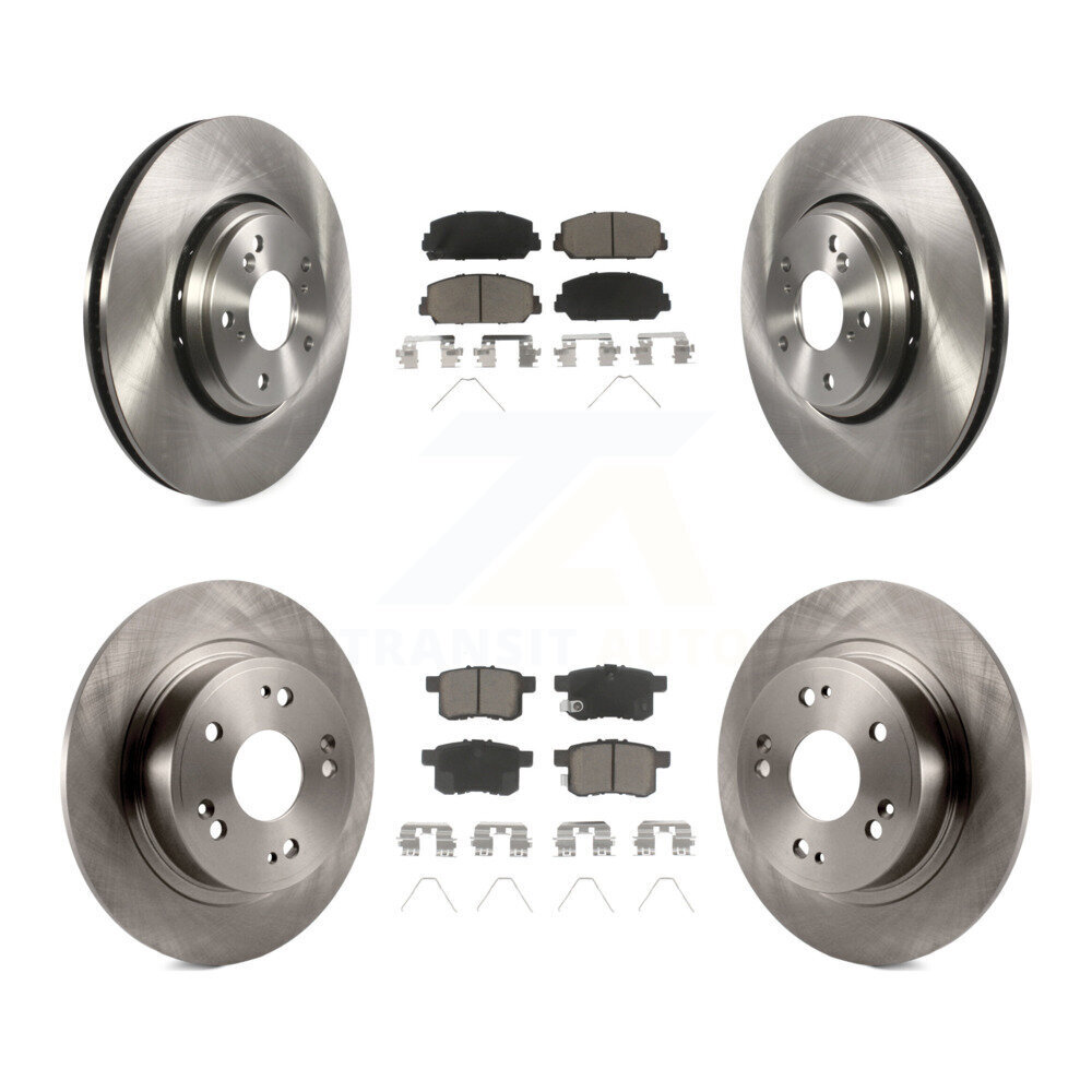 Front Rear Disc Brake Rotors And Ceramic Pads Kit For Honda Accord K8C-100988
