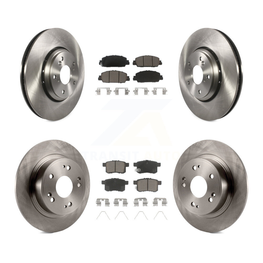 Front Rear Brake Rotor Ceramic Pad Kit For Honda Accord Hybrid EX-L Touring K8C-100989
