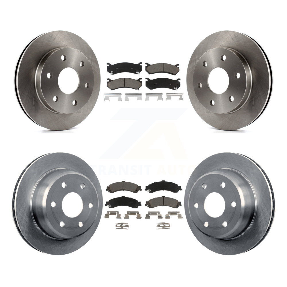 Front Rear Brake Rotors Ceramic Pad Kit For Chevrolet GMC Silverado 1500 Sierra Avalanche K8C-100996