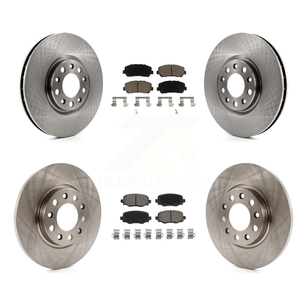 Front Rear Brake Rotor & Ceramic Pad Kit For Chrysler 200 With 305mm Diameter K8C-100998