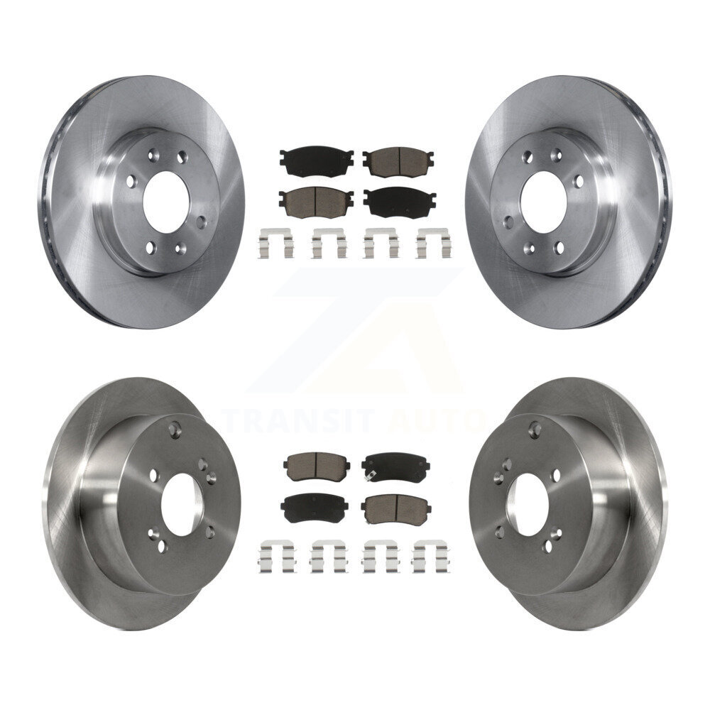 Front Rear Disc Brake Rotors And Ceramic Pads Kit For Hyundai Accent Kia Rio5 Rio K8C-100999