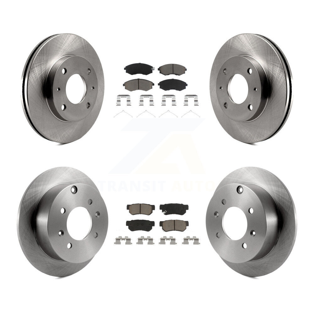 Front Rear Disc Brake Rotors And Ceramic Pads Kit For Hyundai Sonata K8C-101008