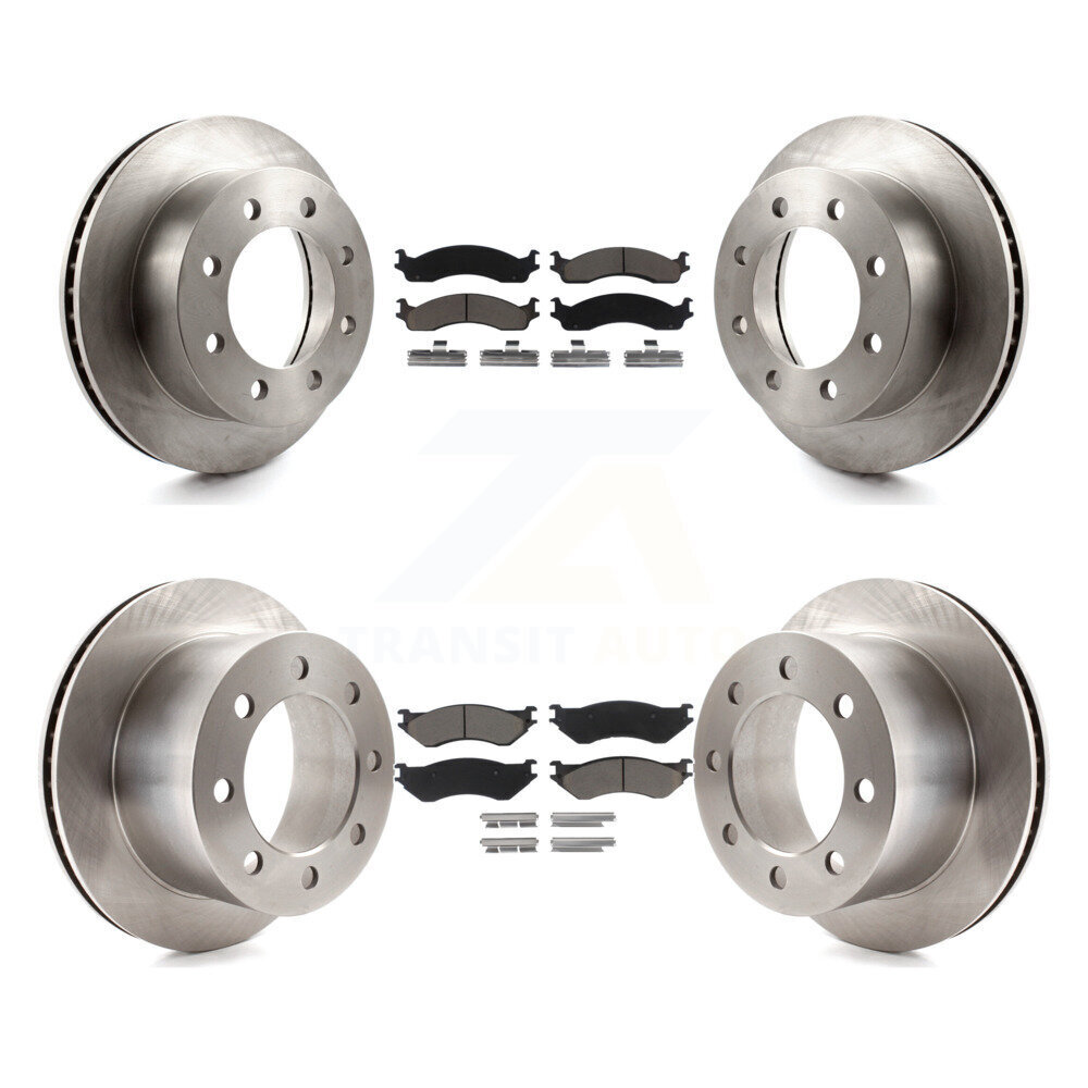 Front Rear Disc Brake Rotors And Ceramic Pads Kit For 2001-2002 Dodge Ram 2500 3500 K8C-101009