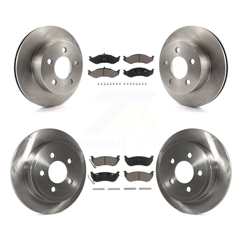 Front Rear Disc Brake Rotors And Ceramic Pads Kit For Jeep Wrangler TJ rear brakes K8C-101024
