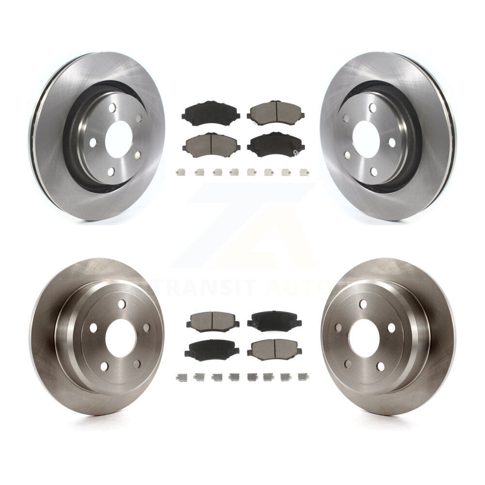 Front Rear Disc Brake Rotors And Ceramic Pads Kit For Jeep Wrangler JK K8C-101032