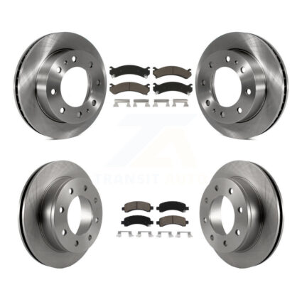 Front Rear Disc Brake Rotors And Ceramic Pads Kit For Chevrolet Express 2500 GMC Savana K8C-101034