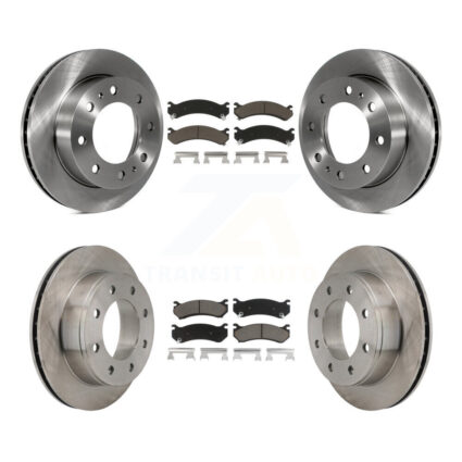 Front Rear Brake Rotors Ceramic Pad Kit For Chevrolet GMC Sierra 2500 HD Silverado Hummer K8C-101036