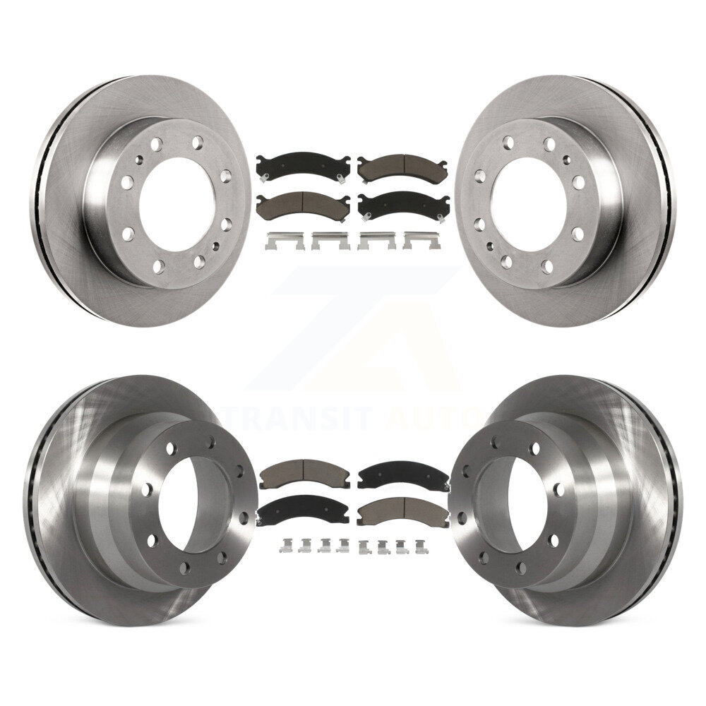 Front Rear Disc Brake Rotors And Ceramic Pads Kit For Chevrolet Express 4500 GMC Savana K8C-101041