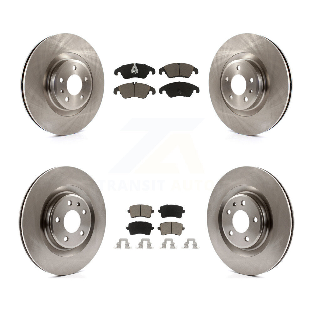 Front Rear Disc Brake Rotors And Ceramic Pads Kit For Audi Q5 S4 S5 K8C-101055