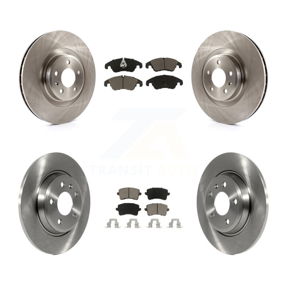 Front Rear Brake Rotors Ceramic Pad Kit For 09-10 Audi Q5 With 345mm Diameter Rotor K8C-101067