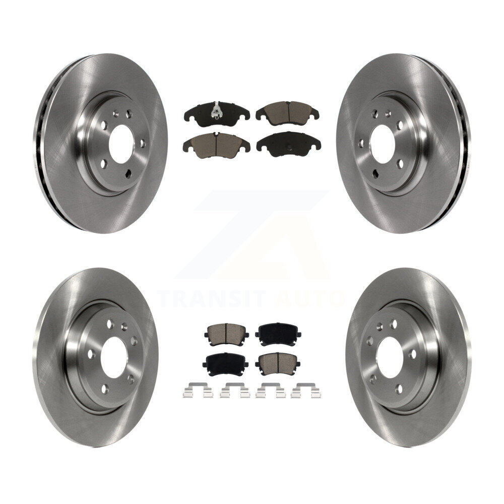 Front Rear Disc Brake Rotors And Ceramic Pads Kit For 2013 Audi A4 allroad K8C-101071