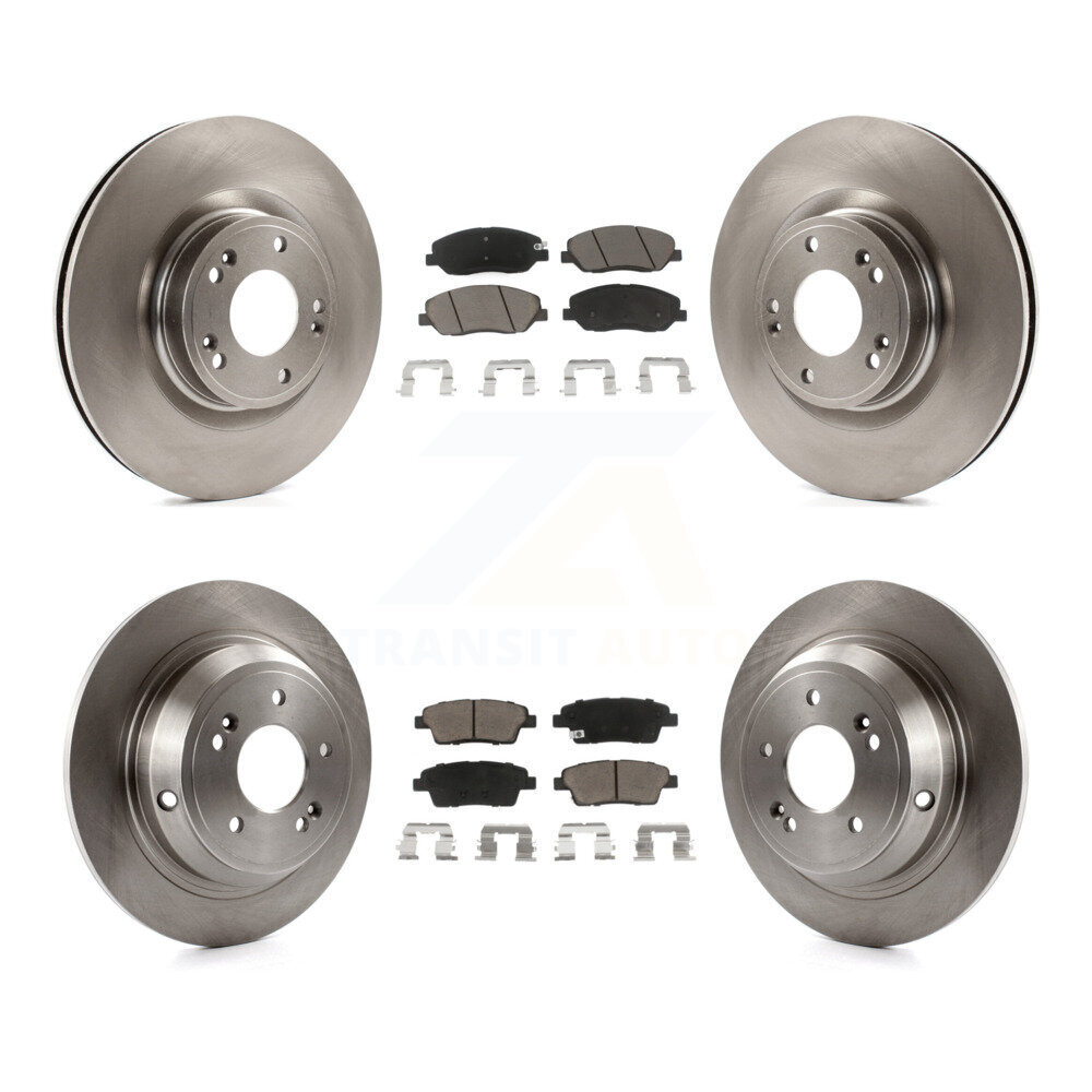 Front Rear Disc Brake Rotors And Ceramic Pads Kit For Hyundai Genesis 3.8L K8C-101085