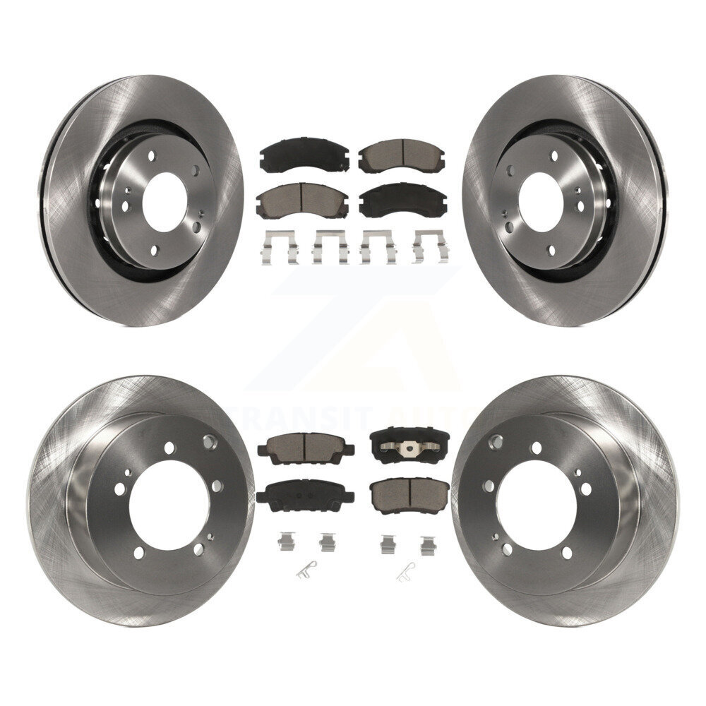 Front Rear Disc Brake Rotors And Ceramic Pads Kit For 2005-2006 Mitsubishi Outlander K8C-101089