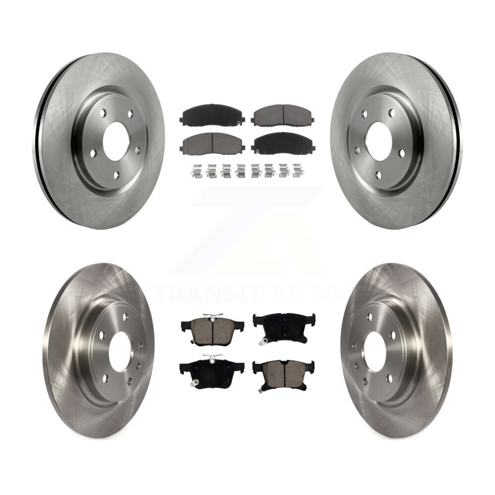 Front Rear Disc Brake Rotor & Ceramic Pad Kit For Chrysler Pacifica Grand Caravan Voyager K8C-101112