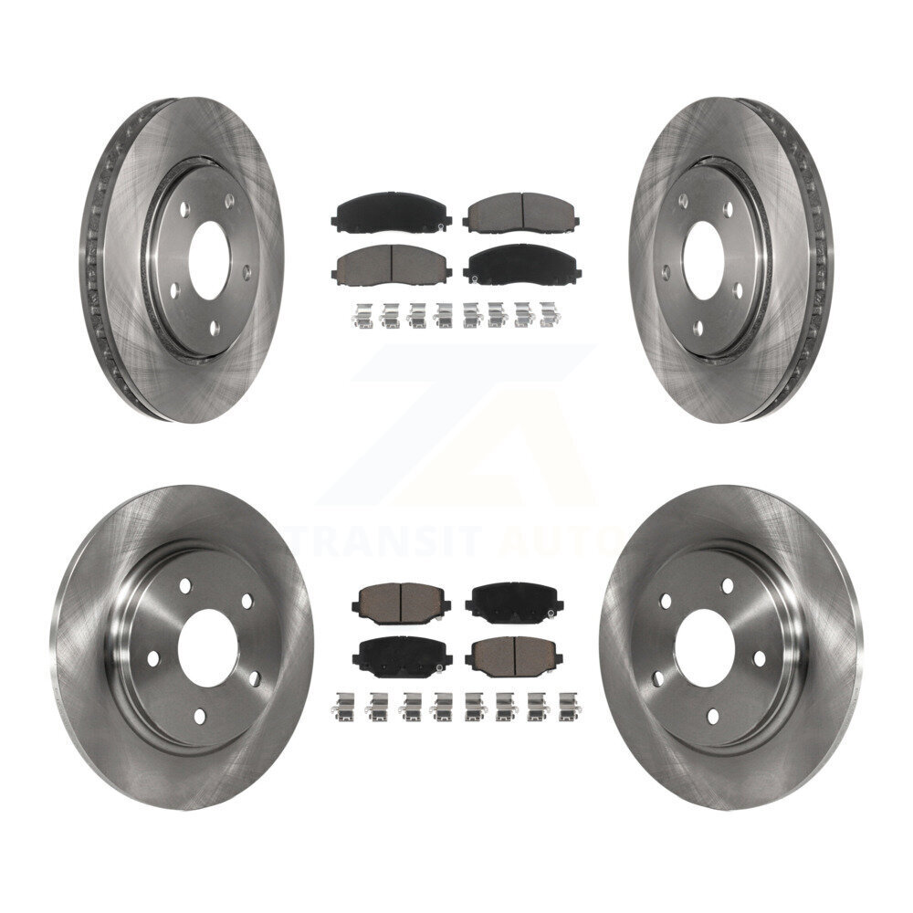 Front Rear Disc Brake Rotors And Ceramic Pads Kit For Dodge Grand Caravan K8C-101113