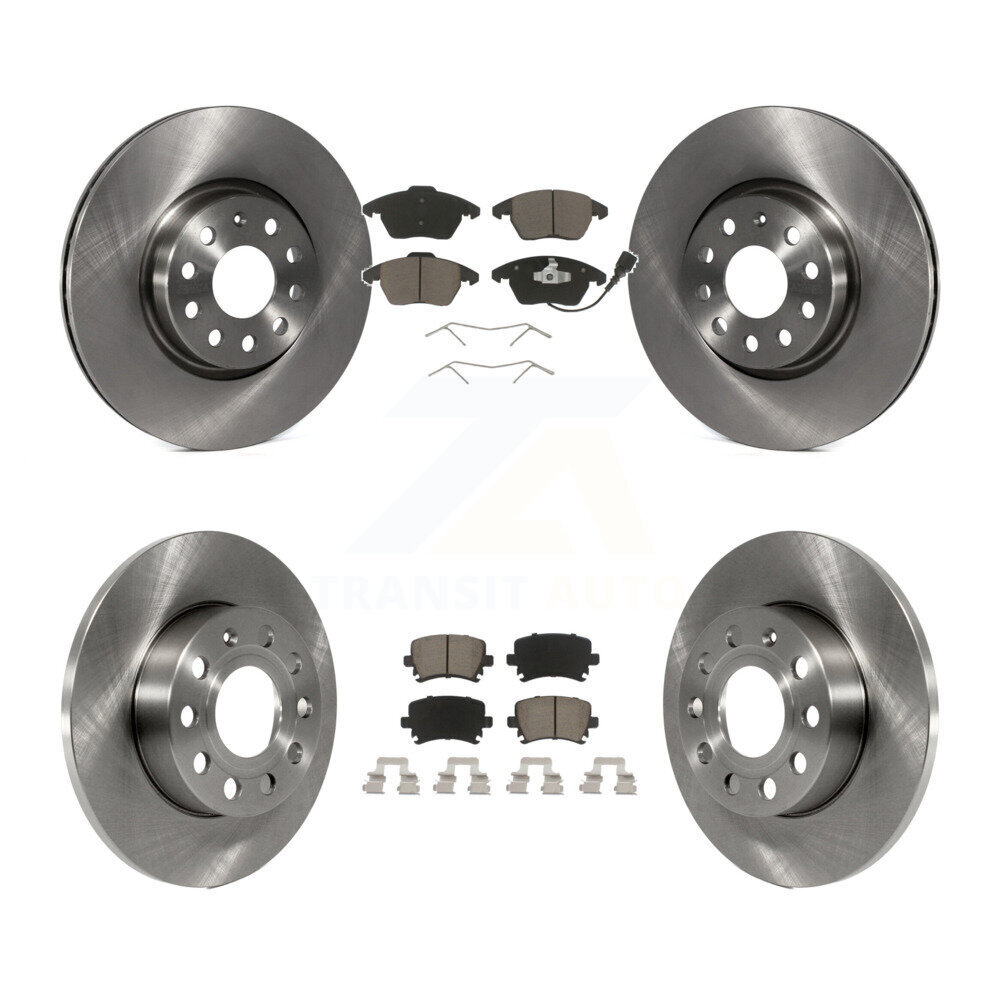Front Rear Brake Rotor Ceramic Pad Kit For Audi A3 Quattro With 260mm Diameter K8C-101114
