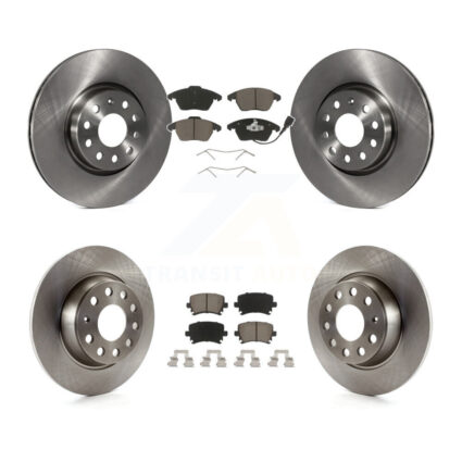Front Rear Disc Brake Rotor Ceramic Pad Kit For Volkswagen GTI Passat Eos Audi A3 Quattro K8C-101115