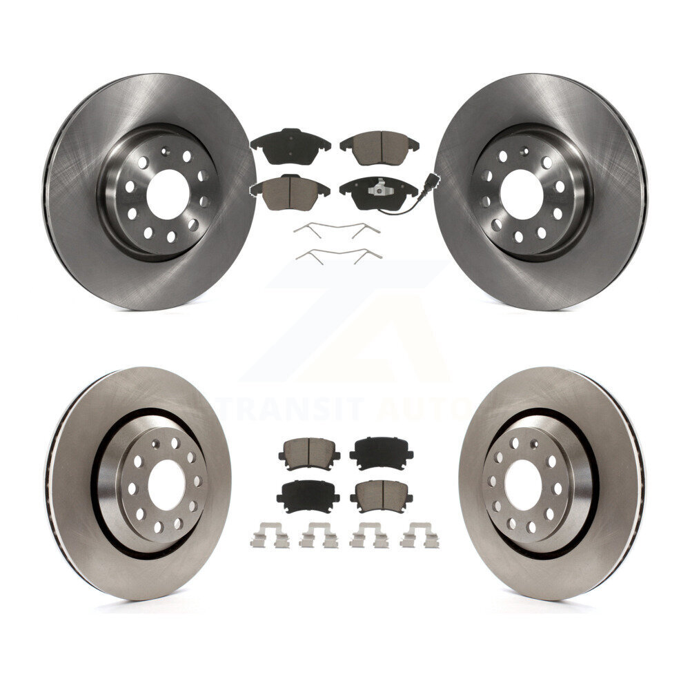Front Rear Disc Brake Rotors And Ceramic Pads Kit For Volkswagen Passat CC K8C-101119