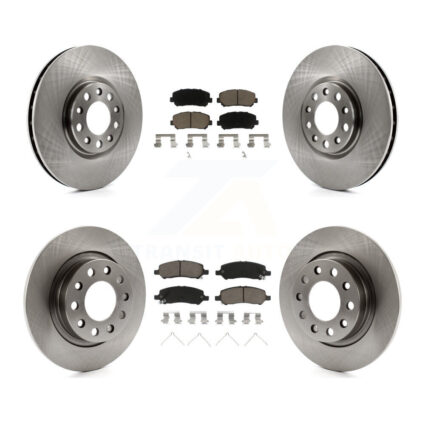 Front Rear Disc Brake Rotors And Ceramic Pads Kit For 2013-2016 Dodge Dart K8C-101146