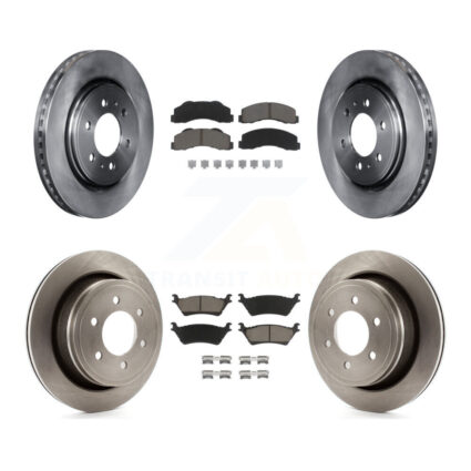Front Rear Disc Brake Rotors And Ceramic Pads Kit For Ford F-150 K8C-101153