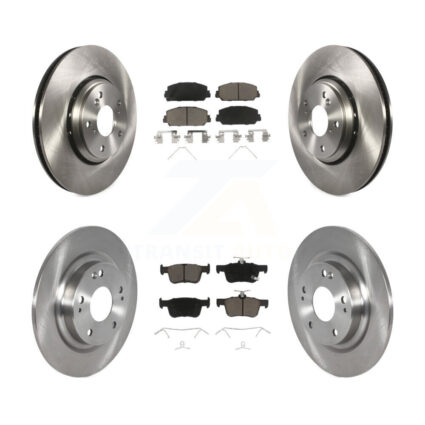 Front Rear Disc Brake Rotors And Ceramic Pads Kit For Honda Civic K8C-101156