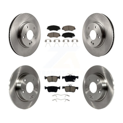 Front Rear Disc Brake Rotors And Ceramic Pads Kit For Honda Civic K8C-101157