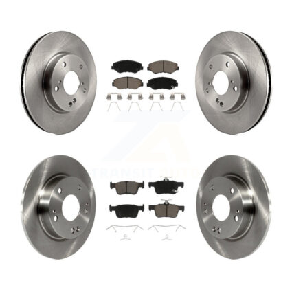 Front Rear Disc Brake Rotors And Ceramic Pads Kit For Honda Civic K8C-101158