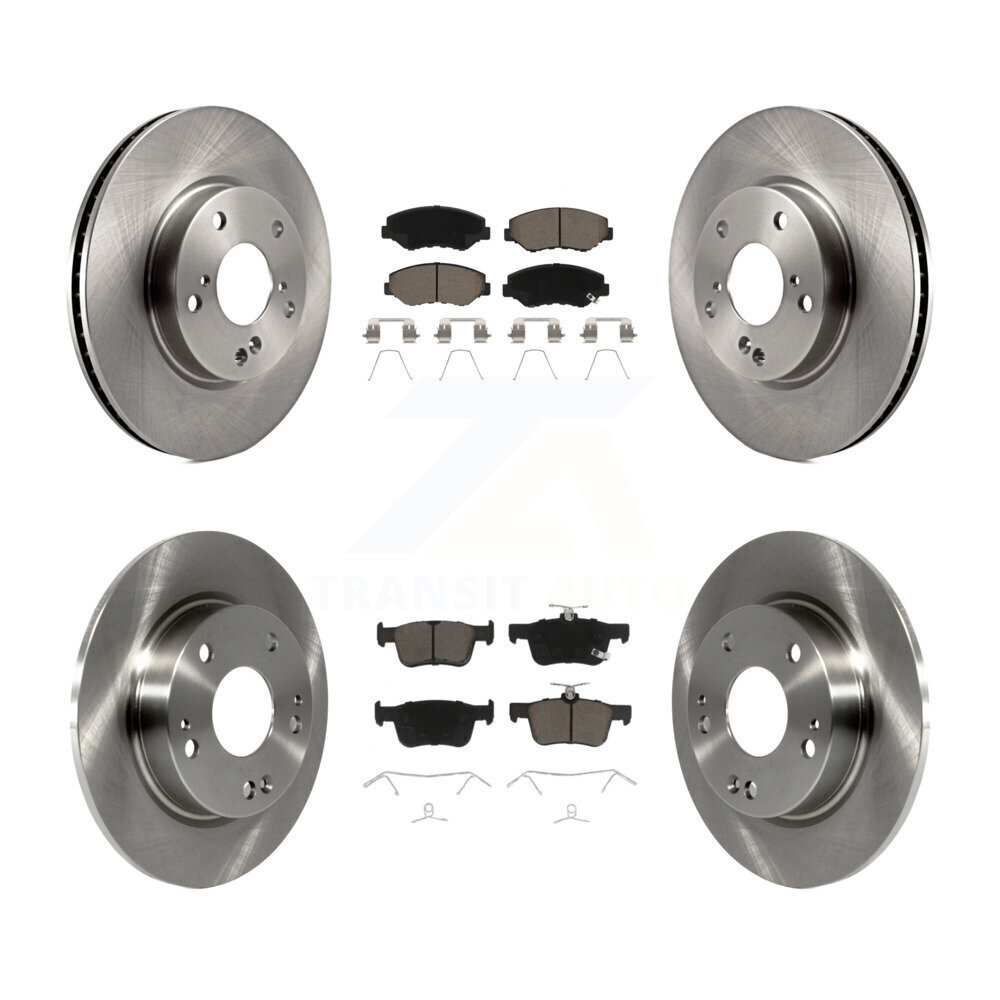 Front Rear Disc Brake Rotors And Ceramic Pads Kit For Honda Civic K8C-101158