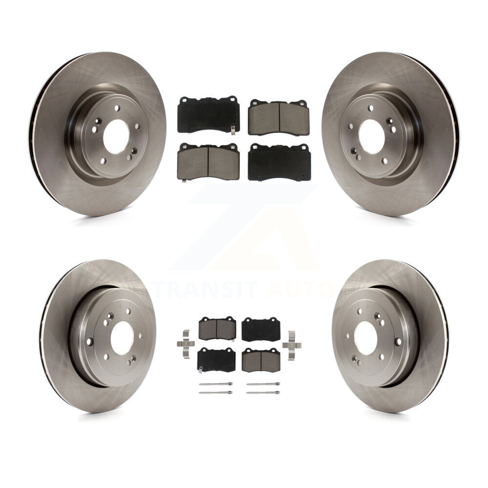 Front Rear Disc Brake Rotors And Ceramic Pads Kit For Hyundai Genesis Coupe K8C-101165
