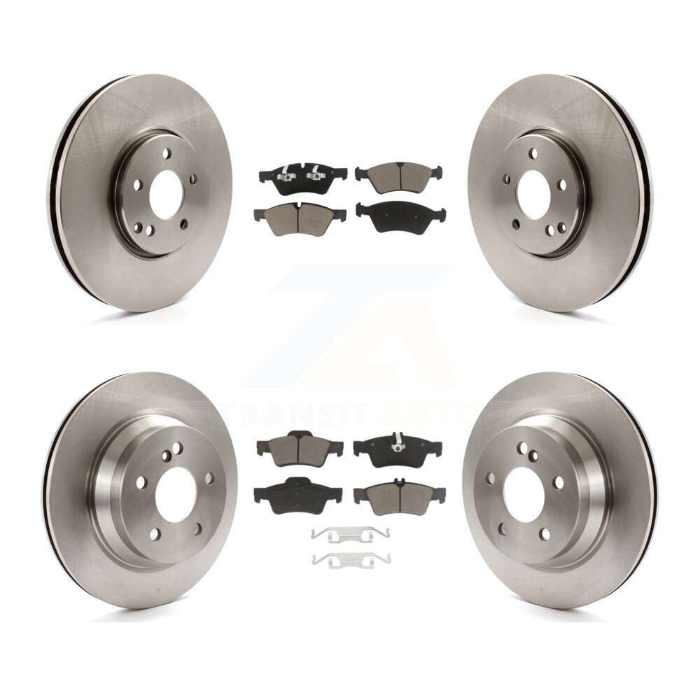 Front Rear Disc Brake Rotors And Ceramic Pads Kit For Mercedes-Benz E550 AWD K8C-101179