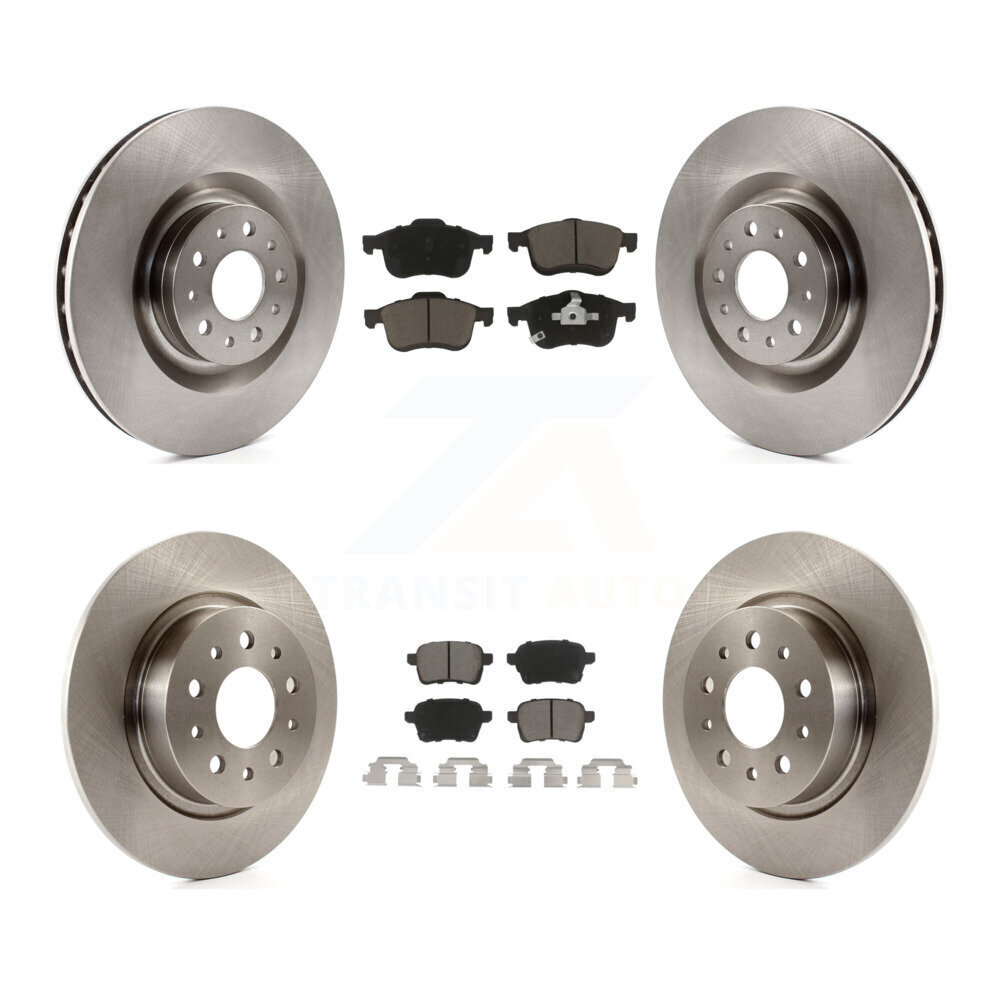 Front Rear Disc Brake Rotors And Ceramic Pads Kit For 2014-2020 Fiat 500L K8C-101182