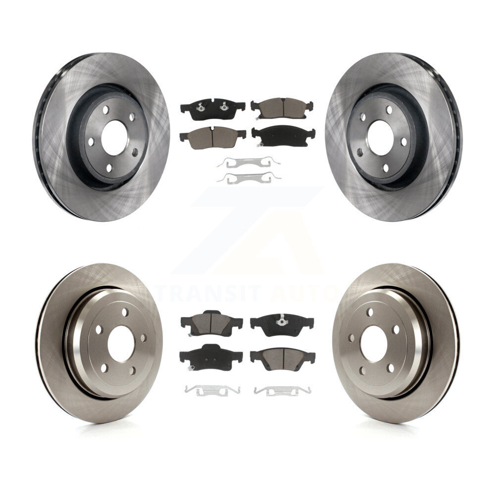 Front Rear Brake Rotor Ceramic Pad Kit For Jeep Grand Cherokee WK With Vented Rotors K8C-101191