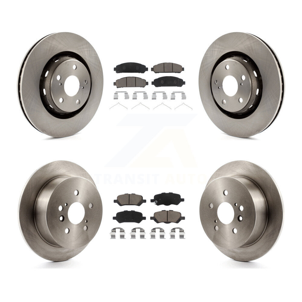 Front Rear Disc Brake Rotors And Ceramic Pads Kit For 2009-2016 Toyota Venza K8C-101238