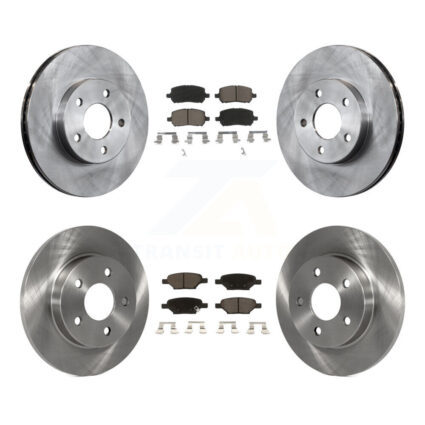 Front Rear Disc Brake Rotors And Ceramic Pads Kit For Pontiac G5 K8C-101245
