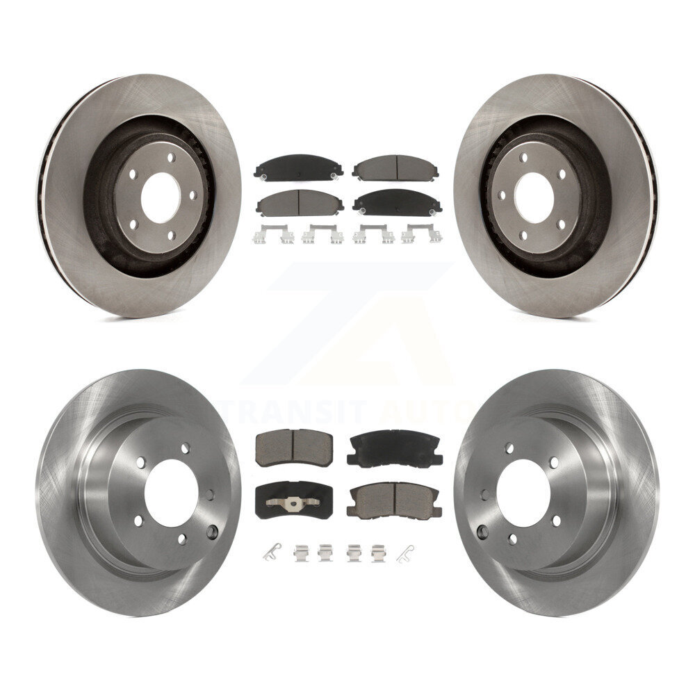 Front Rear Brake Rotors Ceramic Pad Kit For Dodge Caliber With 340mm Diameter Rotor K8C-101256